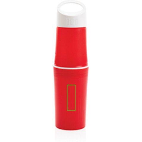BE O Bottle, Wasserflasche Made In EU rot bedrucken, Art.-Nr. P433.124