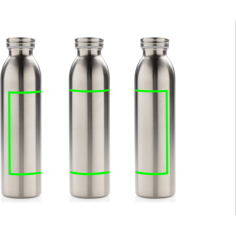 Auslaufgeschützte Kupfer-Vakuum-Flasche silber bedrucken, Art.-Nr. P433.210