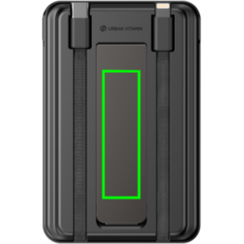 Urban Vitamin Redwood 5-in-1 5.000mAh 20W PD magn. Powerbank schwarz bedrucken, Art.-Nr. P322.7101