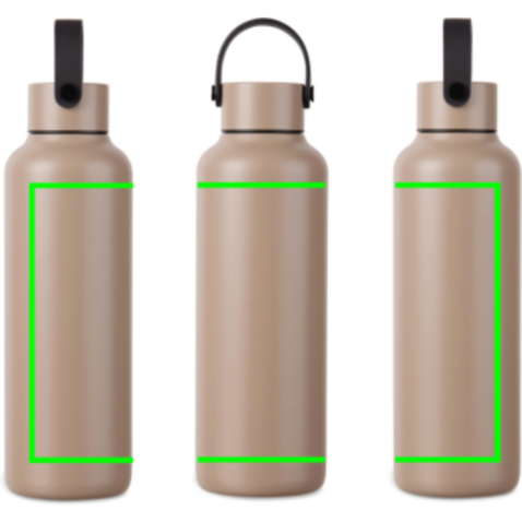 VINGA Baltimore RCS recyc. Edelstahlflasche 600ml greige bedrucken, Art.-Nr. V4300509