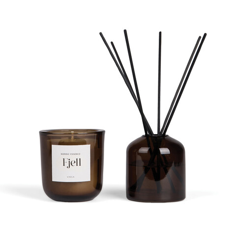 VINGA Nordic Essence Ambiente-Set off white, dunkelbraun bedrucken, Art.-Nr. V2620619