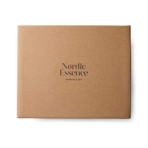 VINGA Nordic Essence Ambiente-Set off white, dunkelbraun bedrucken, Art.-Nr. V2620619