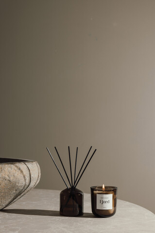 VINGA Nordic Essence Ambiente-Set blau, dunkelbraun bedrucken, Art.-Nr. V2620605 VINGA Nordic Essence Ambiente-Set blau, dunkelbraun bedrucken, Art.-Nr. V2620605
