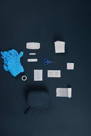 VINGA Baltimore RCS Erste-Hilfe-Set navy blau bedrucken, Art.-Nr. V2650025