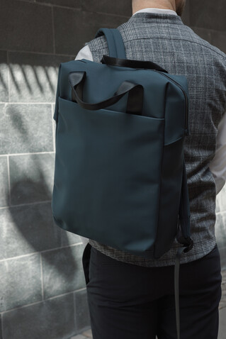 VINGA Baltimore RCS Tote Rucksack navy blau bedrucken, Art.-Nr. V7050025