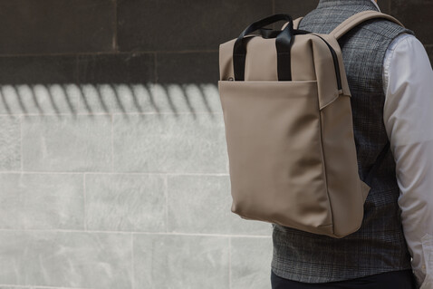 VINGA Baltimore RCS Tote Rucksack greige bedrucken, Art.-Nr. V7050019 VINGA Baltimore RCS Tote Rucksack greige bedrucken, Art.-Nr. V7050019