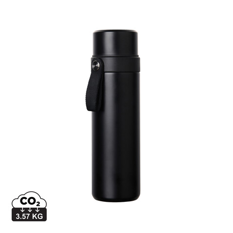 VINGA Tono RCS Thermoskanne mit zwei Bechern, 750ml schwarz bedrucken, Art.-Nr. V4300701