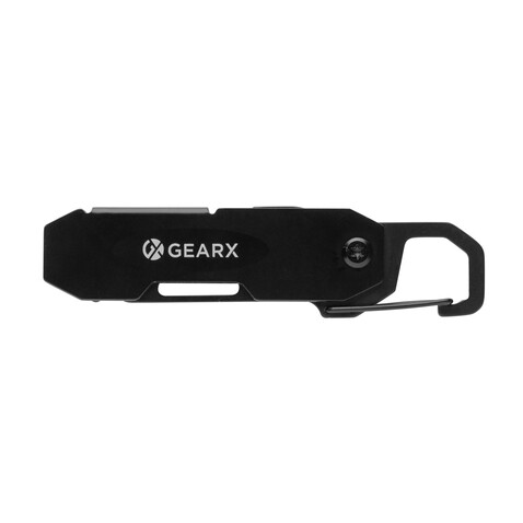 Gear X faltbares EDC-Werkzeug mit Karabinerhaken schwarz bedrucken, Art.-Nr. P221.2701