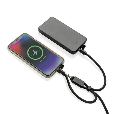 LoopAmp 60W Handgelenksband für Smartphones aus RCS rPET schwarz bedrucken, Art.-Nr. P302.5701