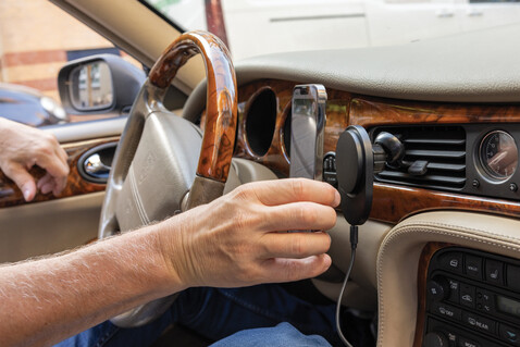 PowerCruze magnetischer 15W Autohalter aus RCS rec. ABS schwarz bedrucken, Art.-Nr. P309.1101