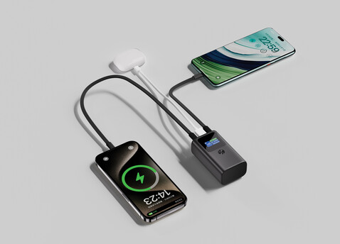 Urban Vitamin Campbell 55W 10.000mAh Pocket-Powerbank grau bedrucken, Art.-Nr. P322.7602