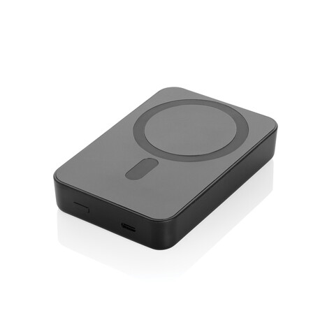 Amporia 10.000mAh magnetische Powerbak aus RCS rec. ABS schwarz bedrucken, Art.-Nr. P322.8901