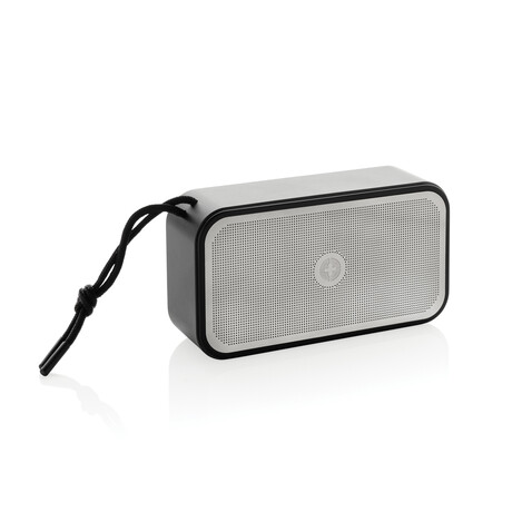 Swiss Peak 10W Basslautsprecher aus recyceltem Aluminium grau bedrucken, Art.-Nr. P331.0902