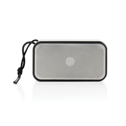 Swiss Peak 10W Basslautsprecher aus recyceltem Aluminium grau bedrucken, Art.-Nr. P331.0902