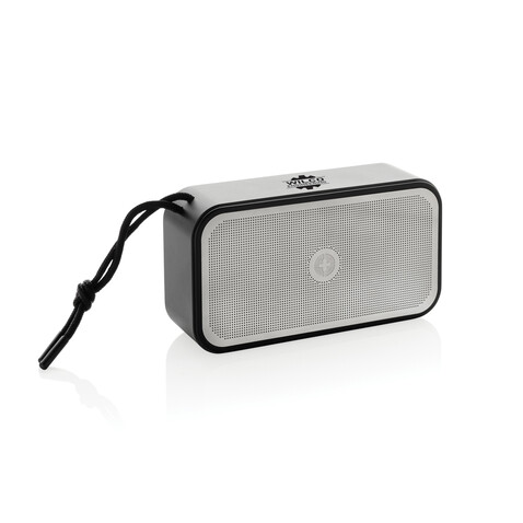 Swiss Peak 10W Basslautsprecher aus recyceltem Aluminium grau bedrucken, Art.-Nr. P331.0902