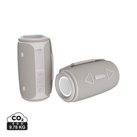Prisma 16W IPX4 Speaker aus RCS rec. rPET grau bedrucken, Art.-Nr. P331.1419 Prisma 16W IPX4 Speaker aus RCS rec. rPET grau bedrucken, Art.-Nr. P331.1419