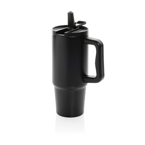 Embrace Leakproof aus RCS recyceltem Edelstahl 900ml schwarz bedrucken, Art.-Nr. P437.3401