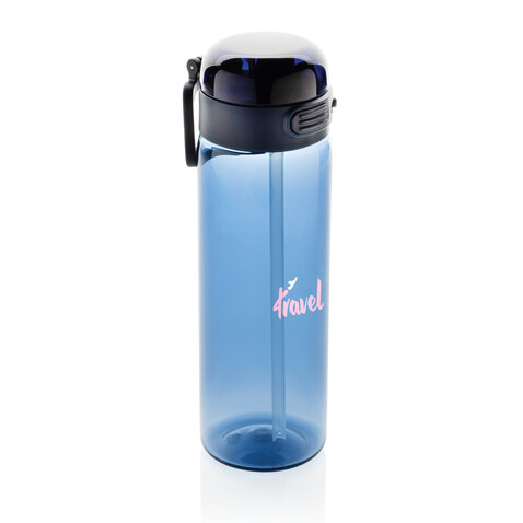 Sip&#039;nLock RCS rPET auslaufsichere Sport-Trinkflasche 800ml navy blau bedrucken, Art.-Nr. P437.7025