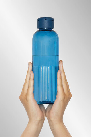 Ripple RCS rPET auslaufsichere Wasserflasche, 750ml navy blau bedrucken, Art.-Nr. P437.7125