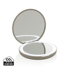 Lumora aufladbarer RCS LED Make-Up-Spiegel beige bedrucken, Art.-Nr. P457.0319