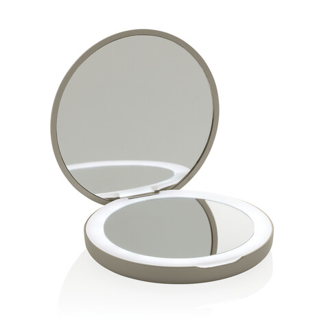 Lumora aufladbarer RCS LED Make-Up-Spiegel beige bedrucken, Art.-Nr. P457.0319