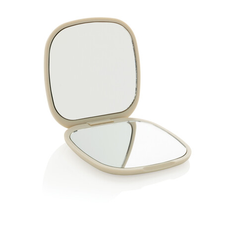 Reflecta Make-Up Spiegel aus RCS rec. ABS beige bedrucken, Art.-Nr. P457.0419