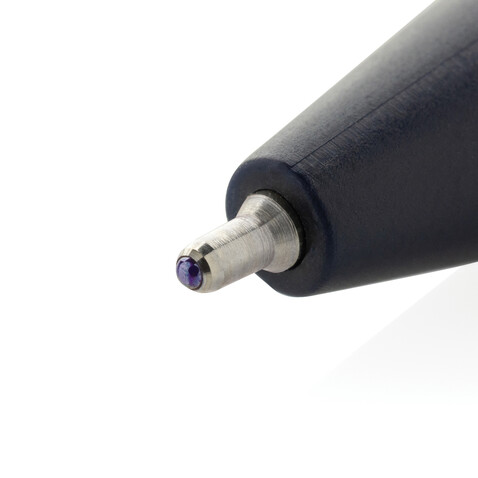 Vibe GRS-zertifizierter rABS-Stift mit Ultra-Glide-Tinte navy blau, weiß bedrucken, Art.-Nr. P611.3825