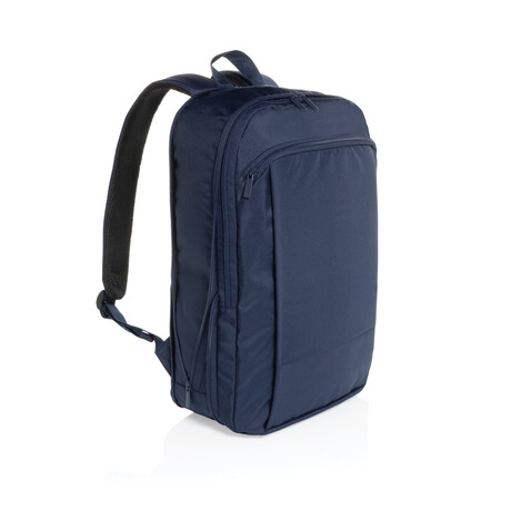 Flexpack Aware™ Expandable Slim RPET 15,6&quot; Laptop-Rucksack navy blau bedrucken, Art.-Nr. P763.4925
