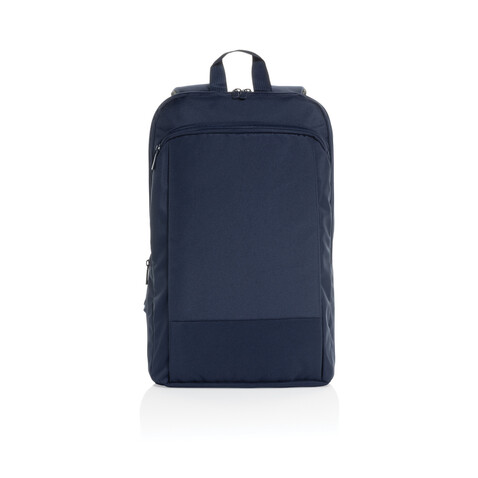 Flexpack Aware™ Expandable Slim RPET 15,6&quot; Laptop-Rucksack navy blau bedrucken, Art.-Nr. P763.4925
