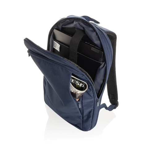 Flexpack Aware™ Expandable Slim RPET 15,6&quot; Laptop-Rucksack navy blau bedrucken, Art.-Nr. P763.4925
