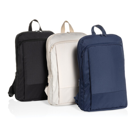 Flexpack Aware™ Expandable Slim RPET 15,6&quot; Laptop-Rucksack navy blau bedrucken, Art.-Nr. P763.4925