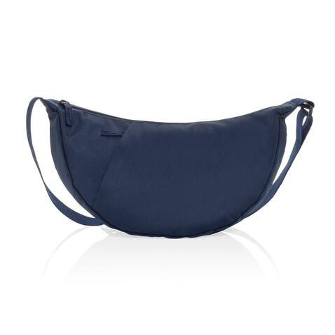 Crescent XL AWARE™ RPET Half-Moon Sling Tasche navy blau bedrucken, Art.-Nr. P763.5125