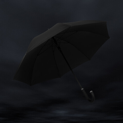 Swiss Peak Vero Aware™ RPET 25&quot;-Regenschirm schwarz bedrucken, Art.-Nr. P850.7501