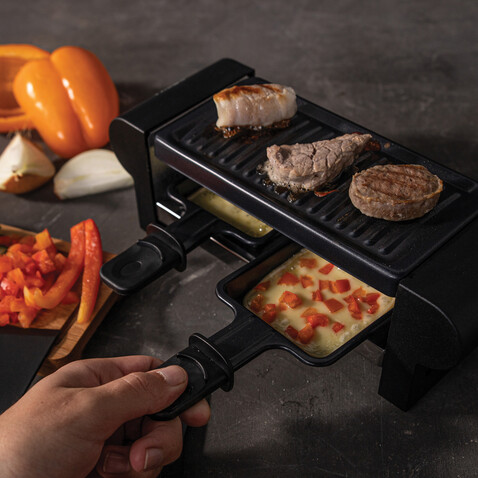 BOSKA Gourmet Raclette Mini 220V (EU Type F) schwarz bedrucken, Art.-Nr. RB851100