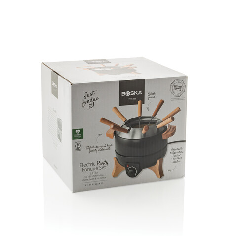 BOSKA electrisches Party Fondue Set - 2.3L (EU Type F) schwarz bedrucken, Art.-Nr. RB853570