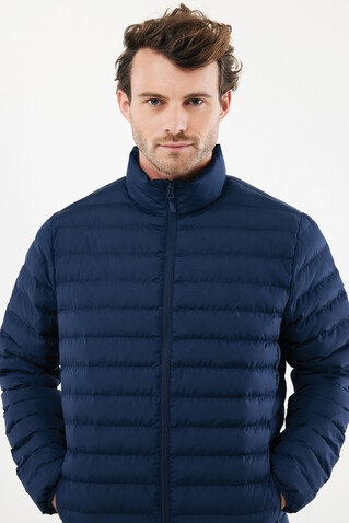 IQONIQ Maiko Herren Steppjacke aus recyceltem Polyester navy blau bedrucken, Art.-Nr. T1703.002.M
