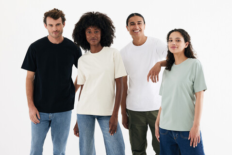 IQONIQ Nikko Heavyweight T-Shirt aus recycelter Baumwolle recycled white bedrucken, Art.-Nr. T9106.004.XS