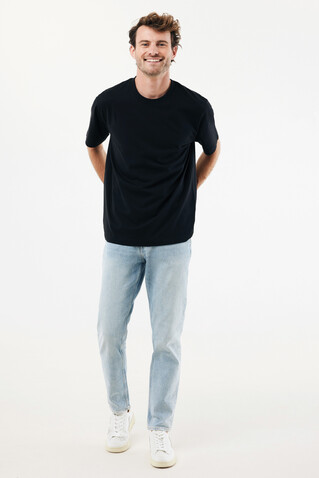 IQONIQ Nikko Heavyweight T-Shirt aus recycelter Baumwolle schwarz bedrucken, Art.-Nr. T9106.001.L