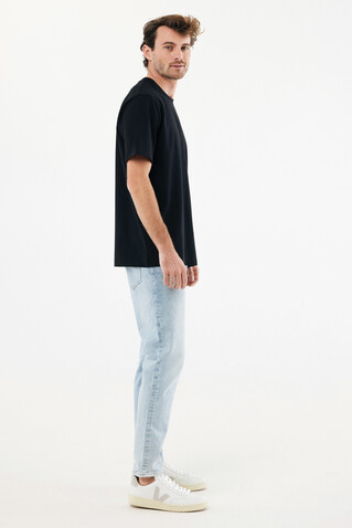 IQONIQ Nikko Heavyweight T-Shirt aus recycelter Baumwolle schwarz bedrucken, Art.-Nr. T9106.001.L