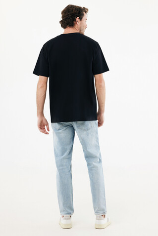 IQONIQ Nikko Heavyweight T-Shirt aus recycelter Baumwolle schwarz bedrucken, Art.-Nr. T9106.001.L