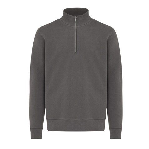 IQONIQ Elgon Quarter-Zip-Sweater aus rec. Baumwolle anthrazit bedrucken, Art.-Nr. T9601.019.XL IQONIQ Elgon Quarter-Zip-Sweater aus rec. Baumwolle anthrazit bedrucken, Art.-Nr. T9601.019.XL