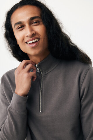 IQONIQ Elgon Quarter-Zip-Sweater aus rec. Baumwolle anthrazit bedrucken, Art.-Nr. T9601.019.XL IQONIQ Elgon Quarter-Zip-Sweater aus rec. Baumwolle anthrazit bedrucken, Art.-Nr. T9601.019.XL