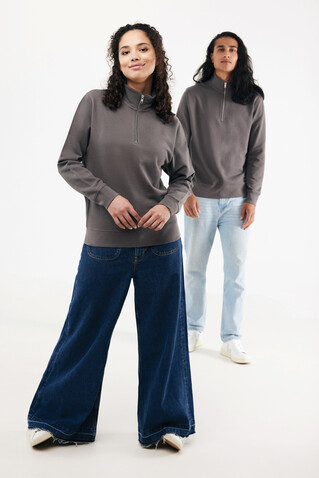 IQONIQ Elgon Quarter-Zip-Sweater aus rec. Baumwolle anthrazit bedrucken, Art.-Nr. T9601.019.XL IQONIQ Elgon Quarter-Zip-Sweater aus rec. Baumwolle anthrazit bedrucken, Art.-Nr. T9601.019.XL