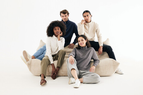 IQONIQ Elgon Quarter-Zip-Sweater aus rec. Baumwolle anthrazit bedrucken, Art.-Nr. T9601.019.XL IQONIQ Elgon Quarter-Zip-Sweater aus rec. Baumwolle anthrazit bedrucken, Art.-Nr. T9601.019.XL