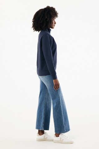 IQONIQ Elgon Quarter-Zip-Sweater aus rec. Baumwolle navy blau bedrucken, Art.-Nr. T9601.002.XXXL