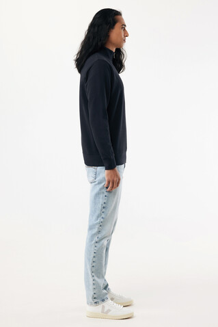 IQONIQ Elgon Quarter-Zip-Sweater aus rec. Baumwolle schwarz bedrucken, Art.-Nr. T9601.001.S IQONIQ Elgon Quarter-Zip-Sweater aus rec. Baumwolle schwarz bedrucken, Art.-Nr. T9601.001.S