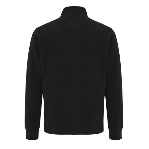 IQONIQ Elgon Quarter-Zip-Sweater aus rec. Baumwolle schwarz bedrucken, Art.-Nr. T9601.001.S IQONIQ Elgon Quarter-Zip-Sweater aus rec. Baumwolle schwarz bedrucken, Art.-Nr. T9601.001.S