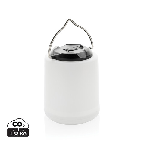 Limio tragbare wiederaufladbare Tischlampe aus RCS rec. ABS weiß bedrucken, Art.-Nr. P513.5003