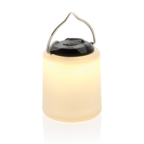 Limio tragbare wiederaufladbare Tischlampe aus RCS rec. ABS weiß bedrucken, Art.-Nr. P513.5003