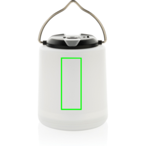 Limio tragbare wiederaufladbare Tischlampe aus RCS rec. ABS weiß bedrucken, Art.-Nr. P513.5003
